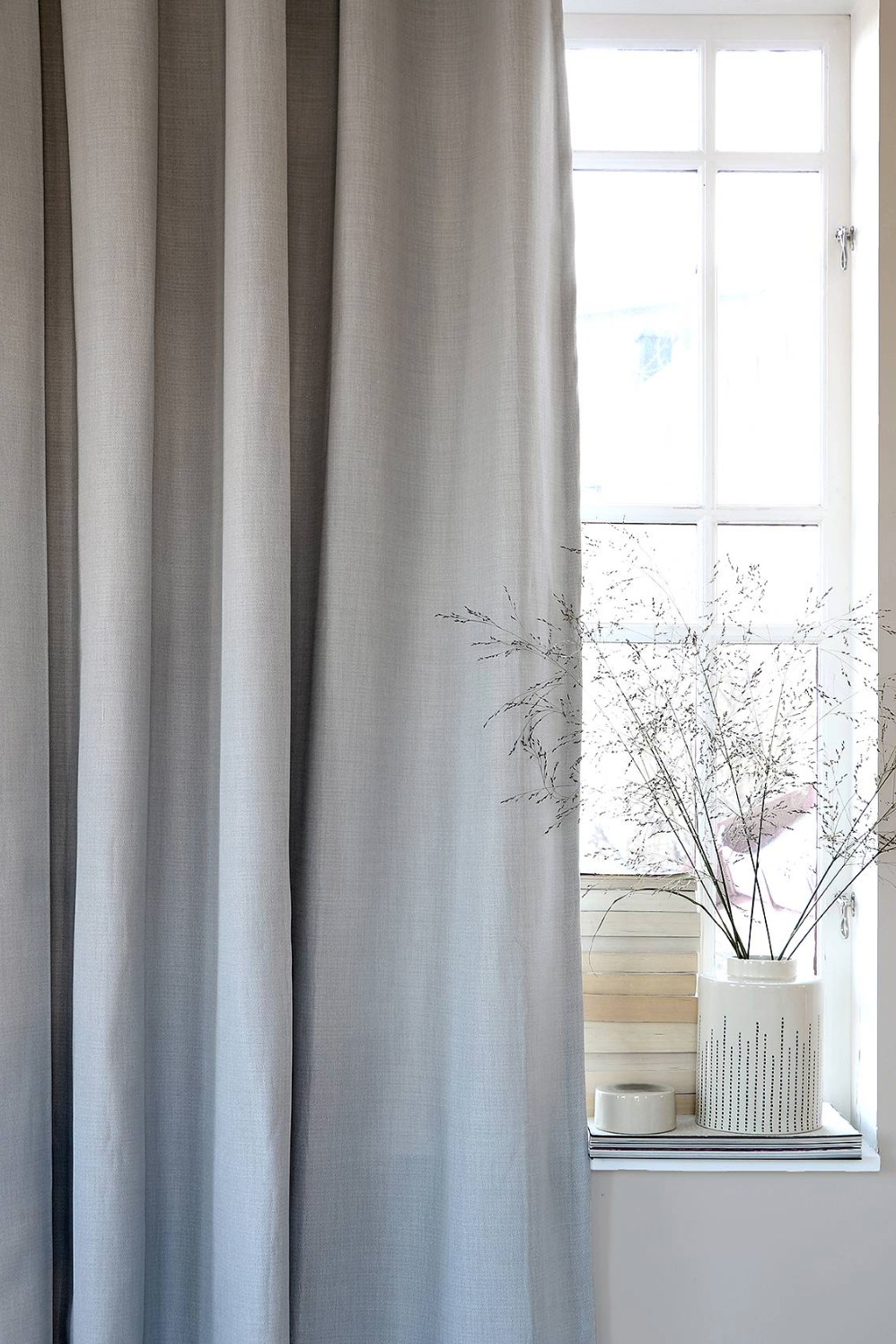 Hotel Blackout Curtain Double Width, Grey, 290x250 cm