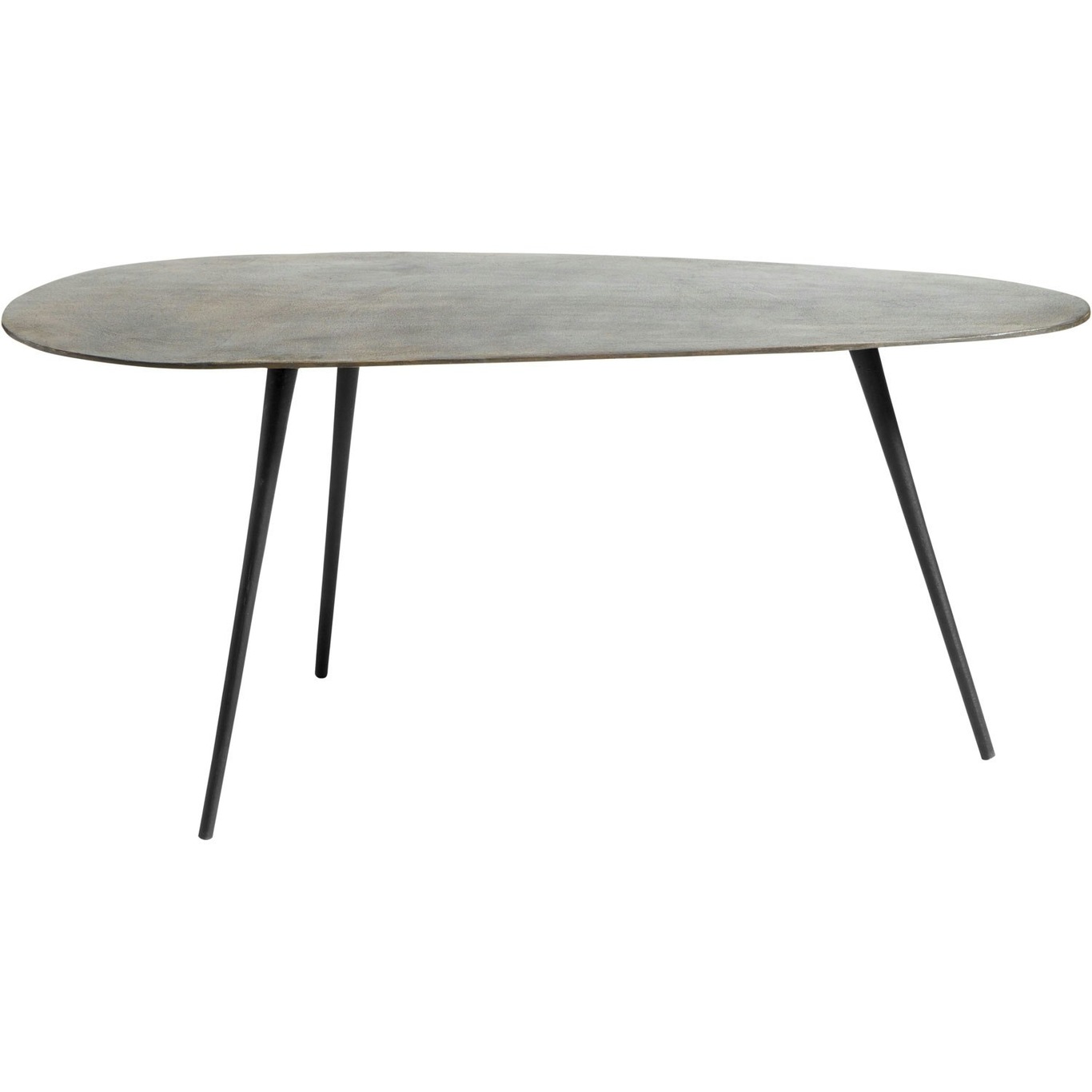 Hitch Organic Round Coffee Table Black / Antique Brass, 57x115 cm - Muubs @  RoyalDesign