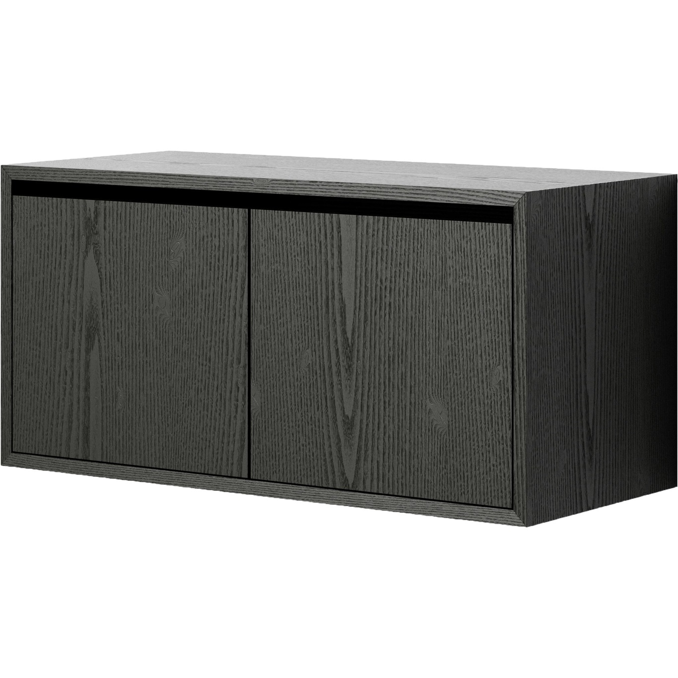 Cabinet Low With Doors, Black Ash