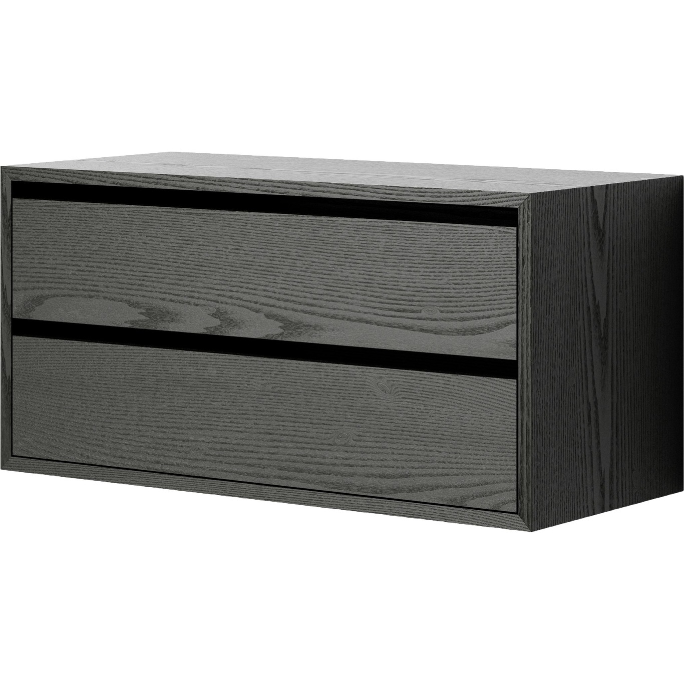 Cabinet With Drawers, Black Ash