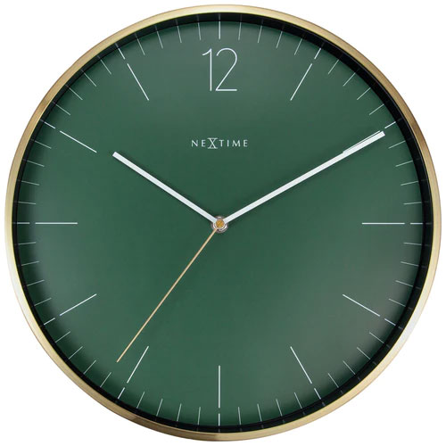 Essential Gold Wall Clock 34 cm, Green