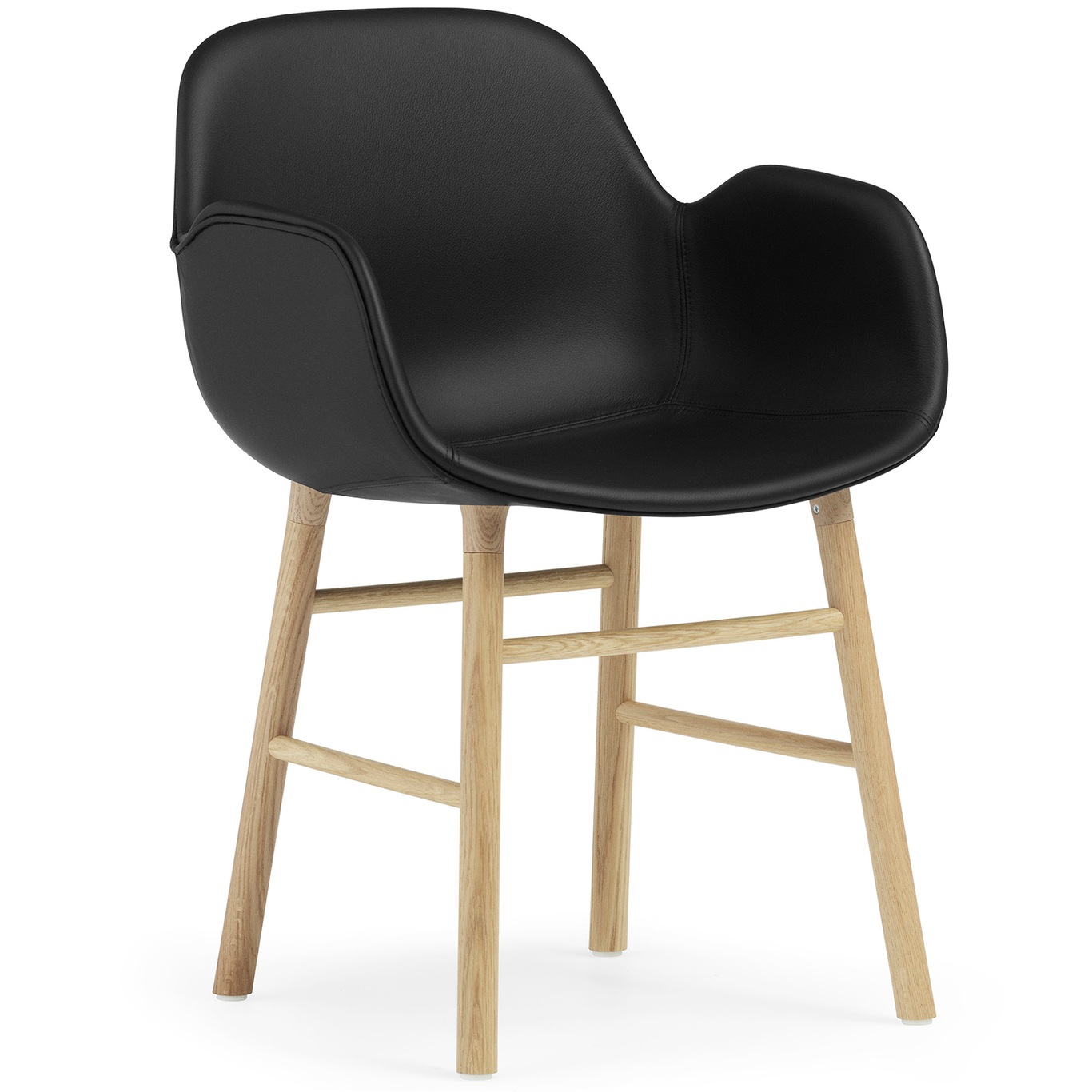 Form Armchair, Ultra Leather 41599 / Oak