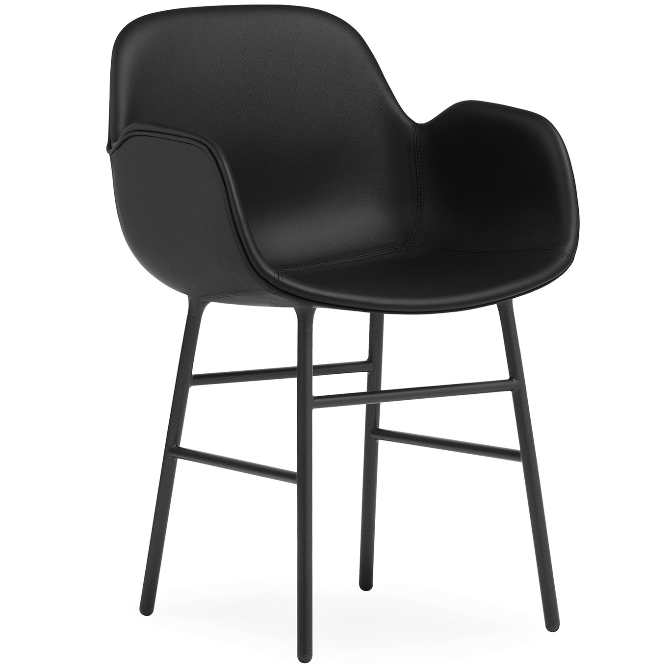 Form Armchair, Ultra Leather 41599 / Black Steel