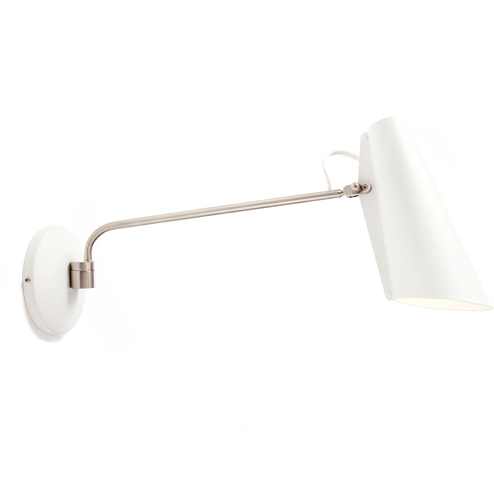 Birdy Swing Wall Lamp, White/Metallic