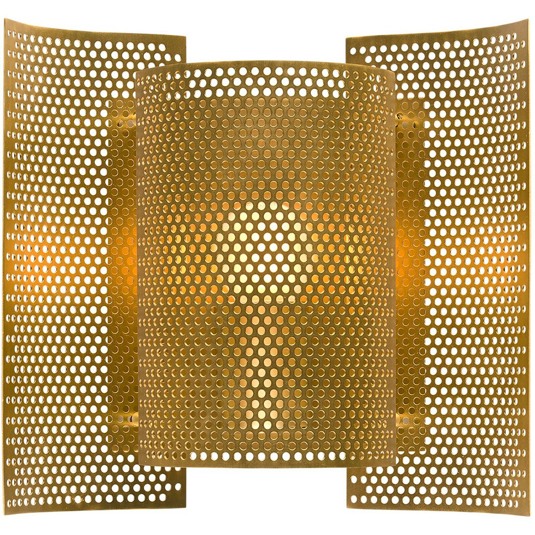 Butterfly Wall Lamp Perforated, Brushed Brass