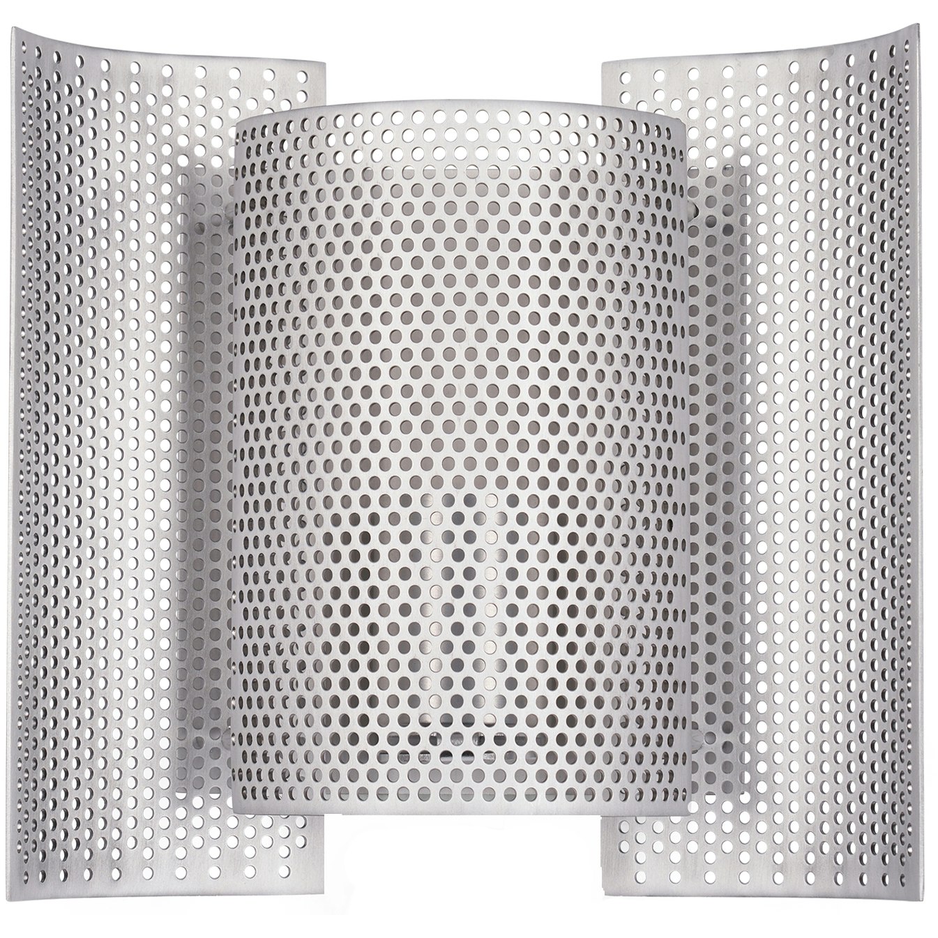Butterfly Wall Lamp Perforated, Brushed Aluminium