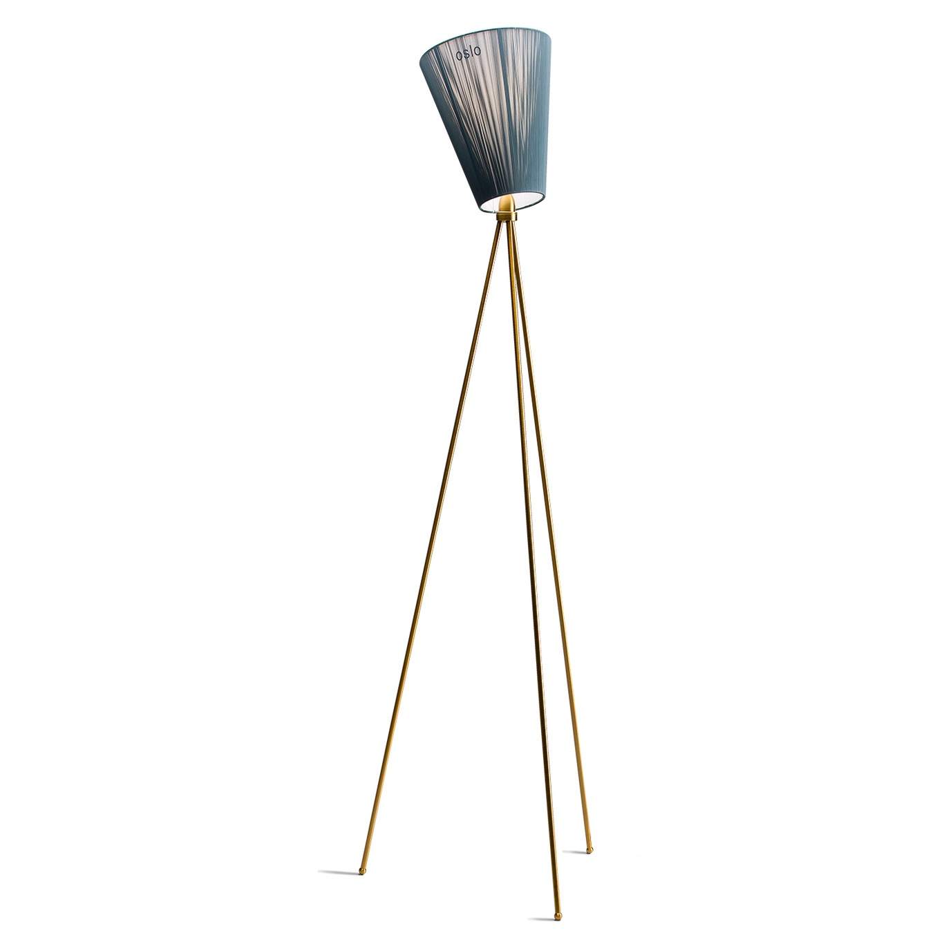 Oslo Wood Floor Lamp Anniversary Edition, Gold/Green