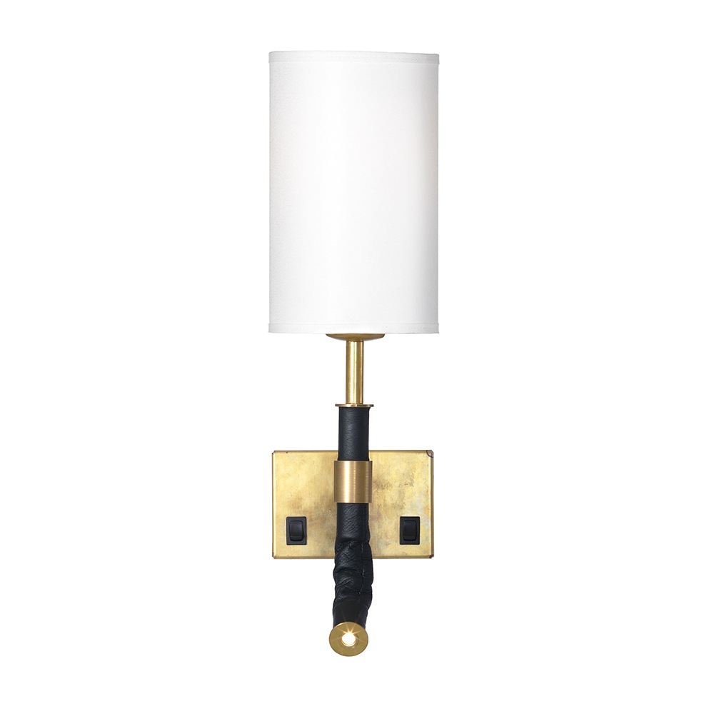 Butler Wall lamp, Brass/white