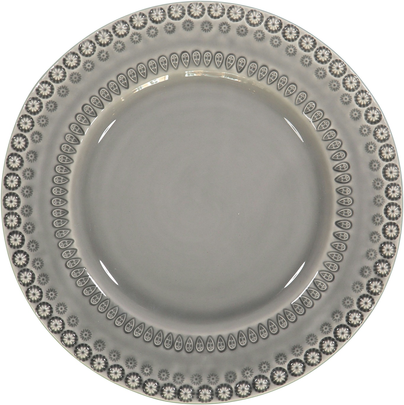 Daisy Dinner Plate 29 cm 2-pack, Soft Grey