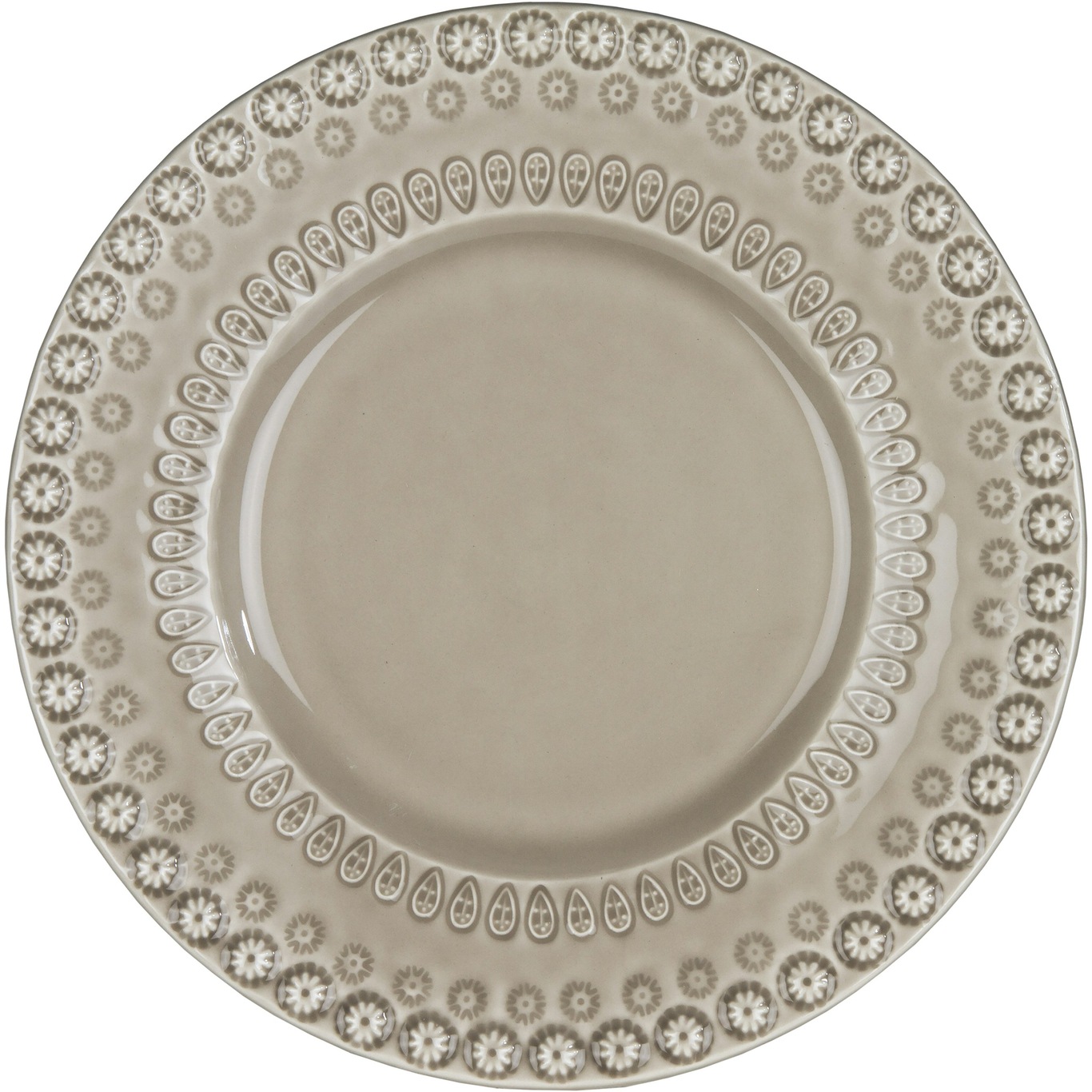 Daisy Side Plate 22 cm 2-pack, Greige