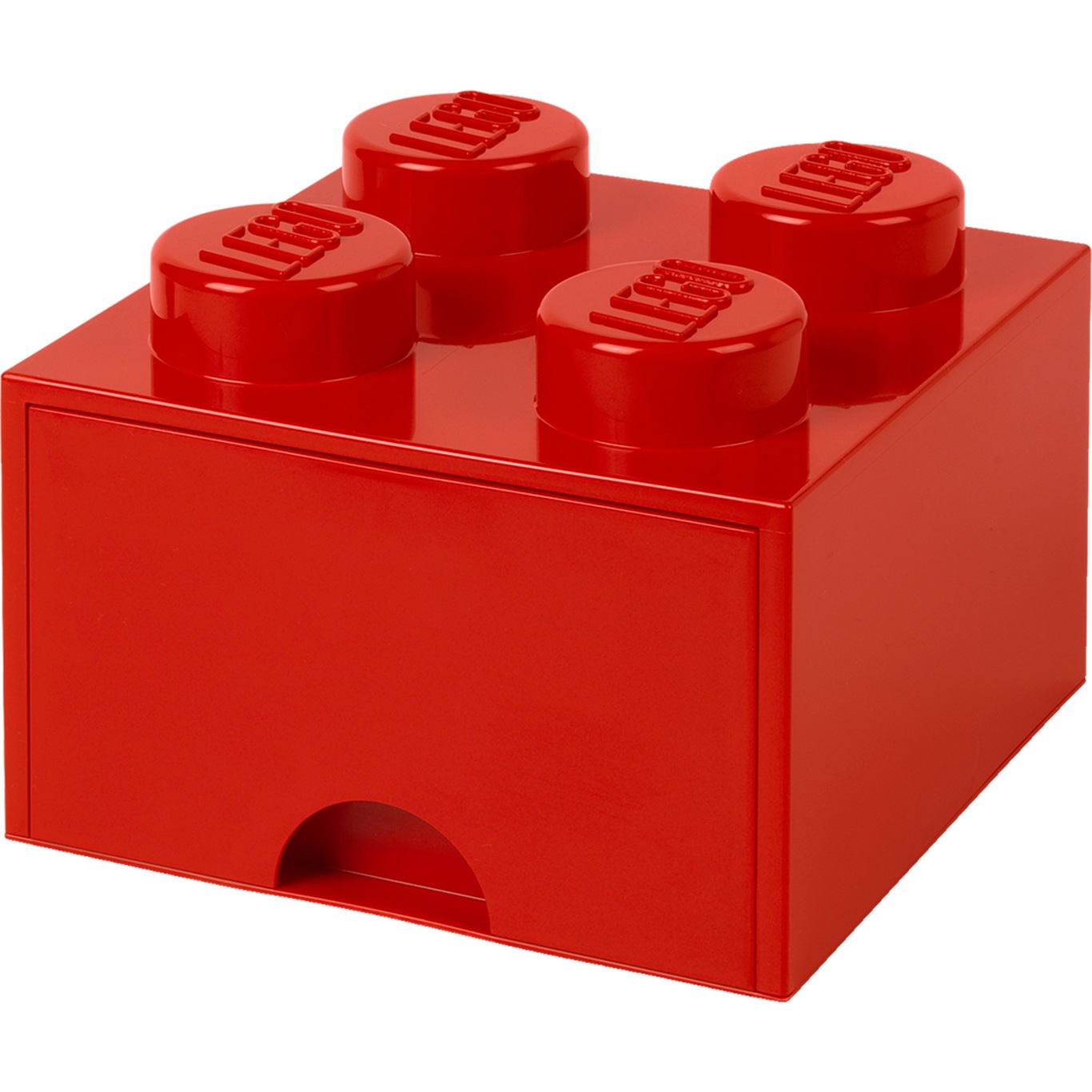 LEGO® Storage With Drawer 4 Knobs, Red