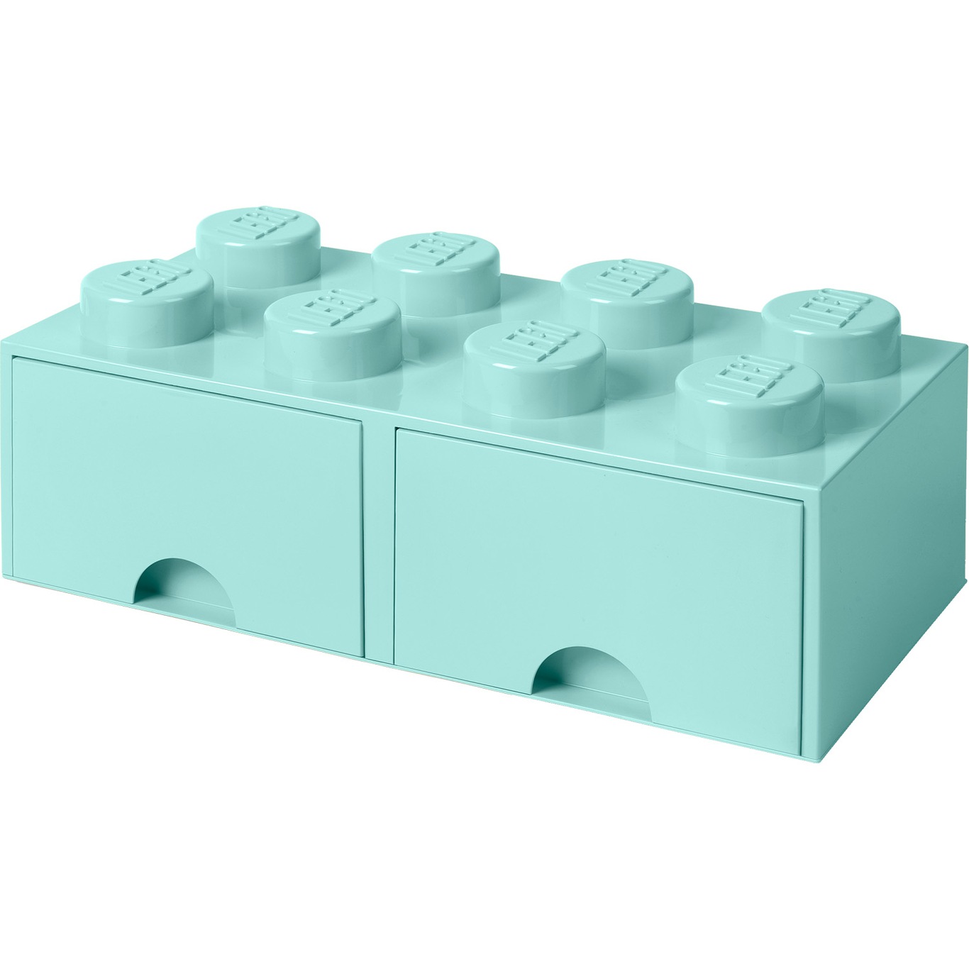 LEGO® Storage With 2 Drawers 8 Knobs, Light Royal Blue