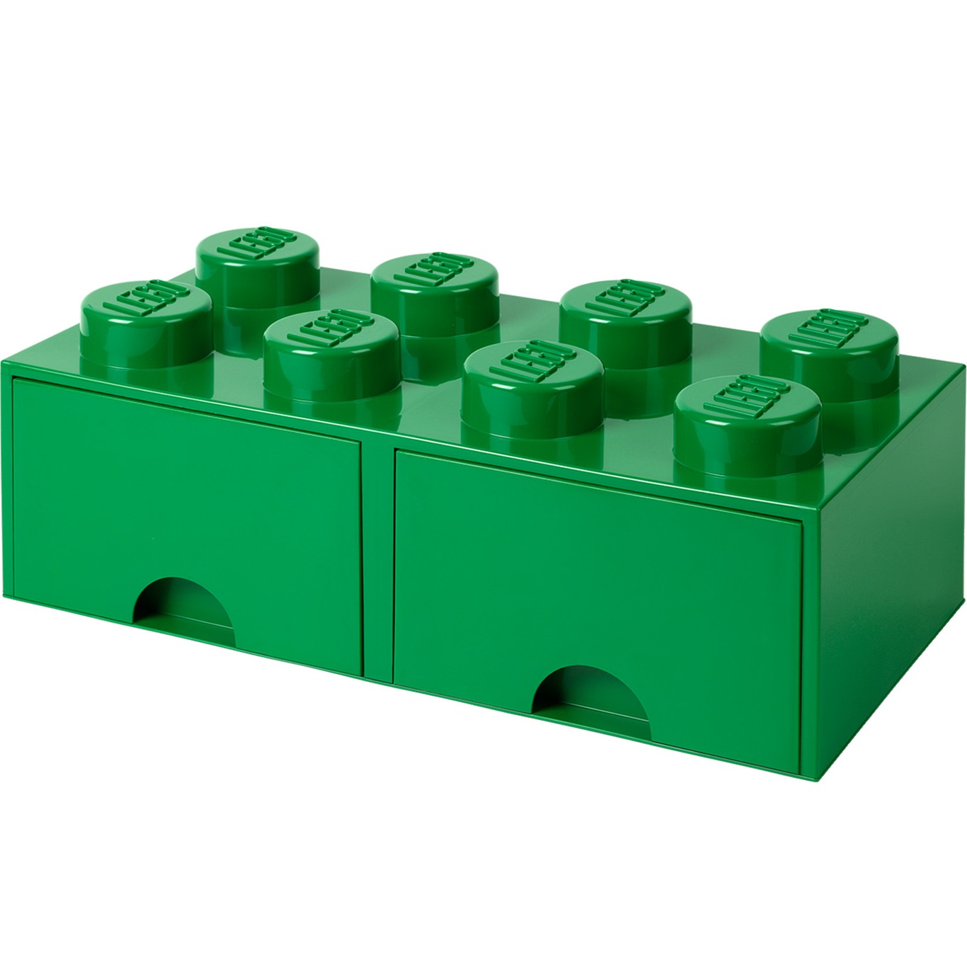 LEGO® Storage With 2 Drawers 8 Knobs, Dark Green