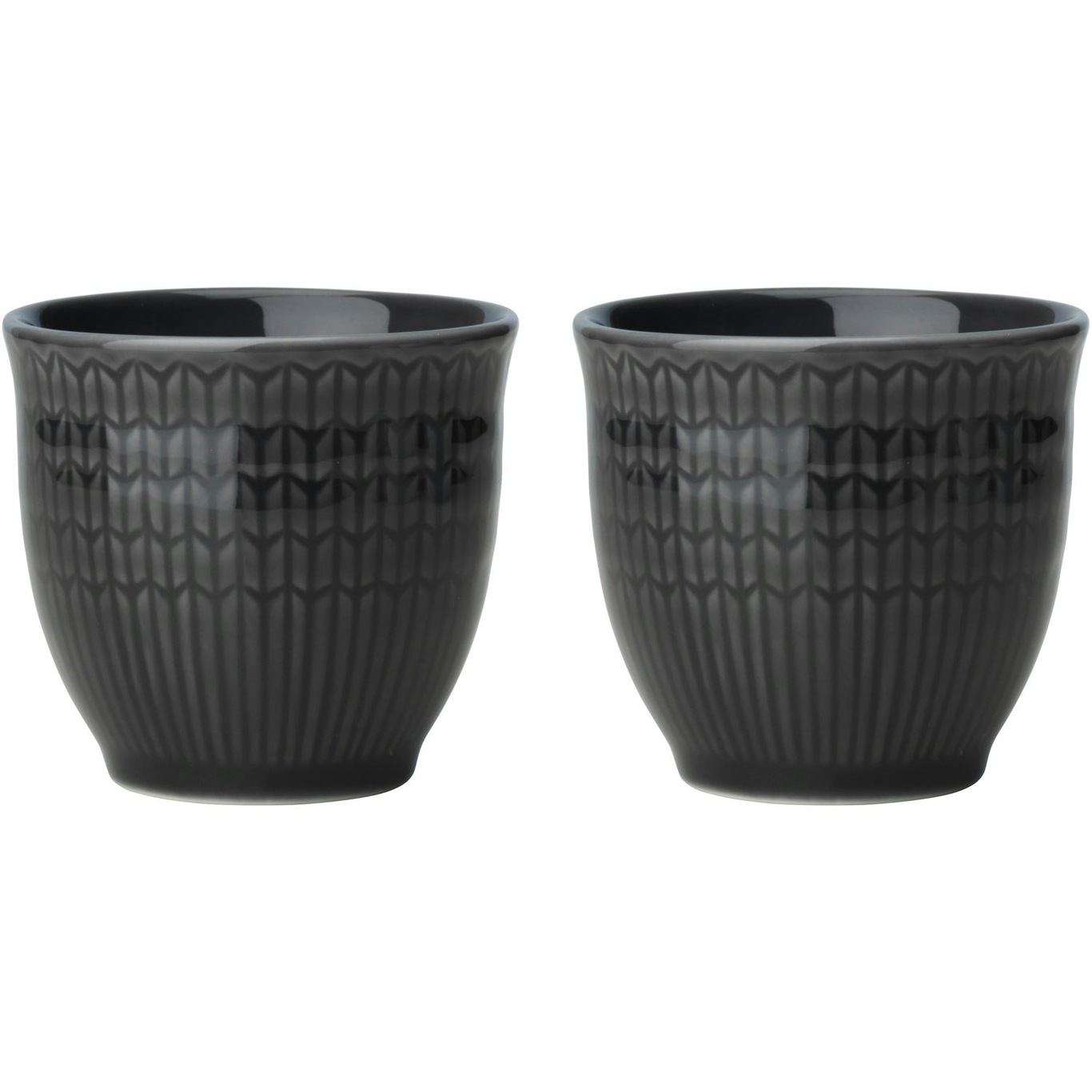 Swedish Grace Egg Cups 4 cl 2-pack, Stone (Dark Grey)