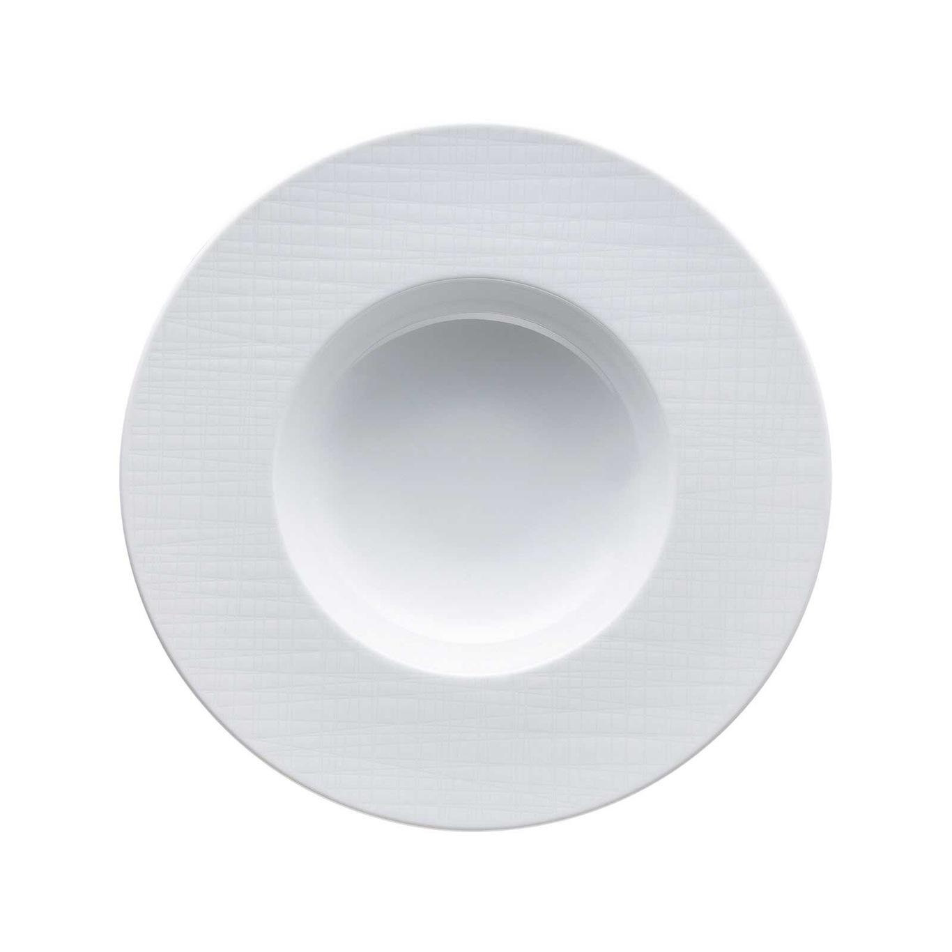 Mesh Deep Plate White, 28 cm