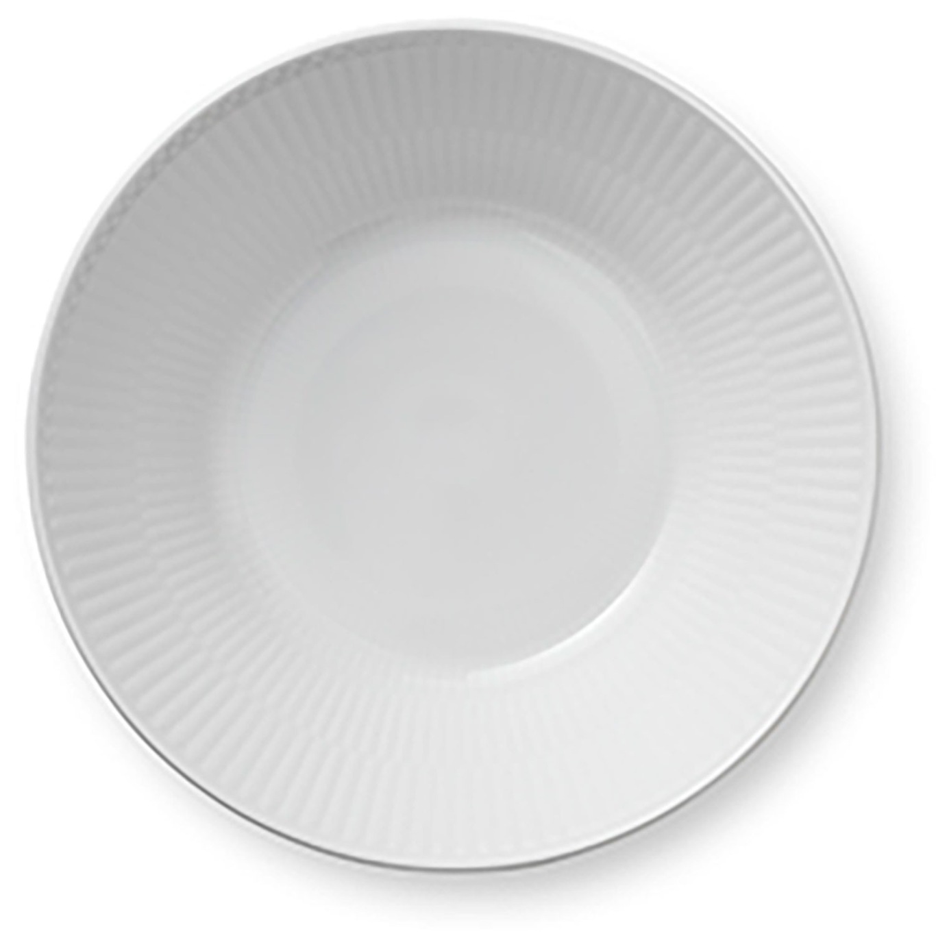 White Fluted Deep Plate 17cm