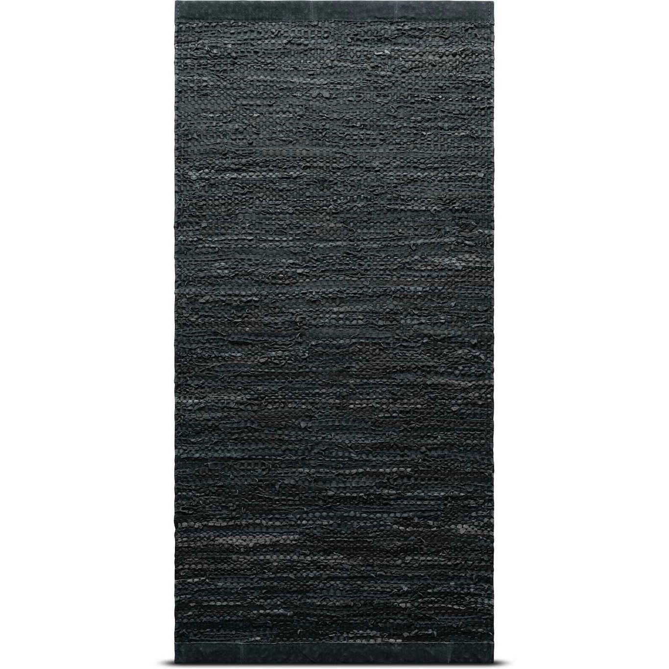 Leather Rug 75x300 cm, Dark Grey