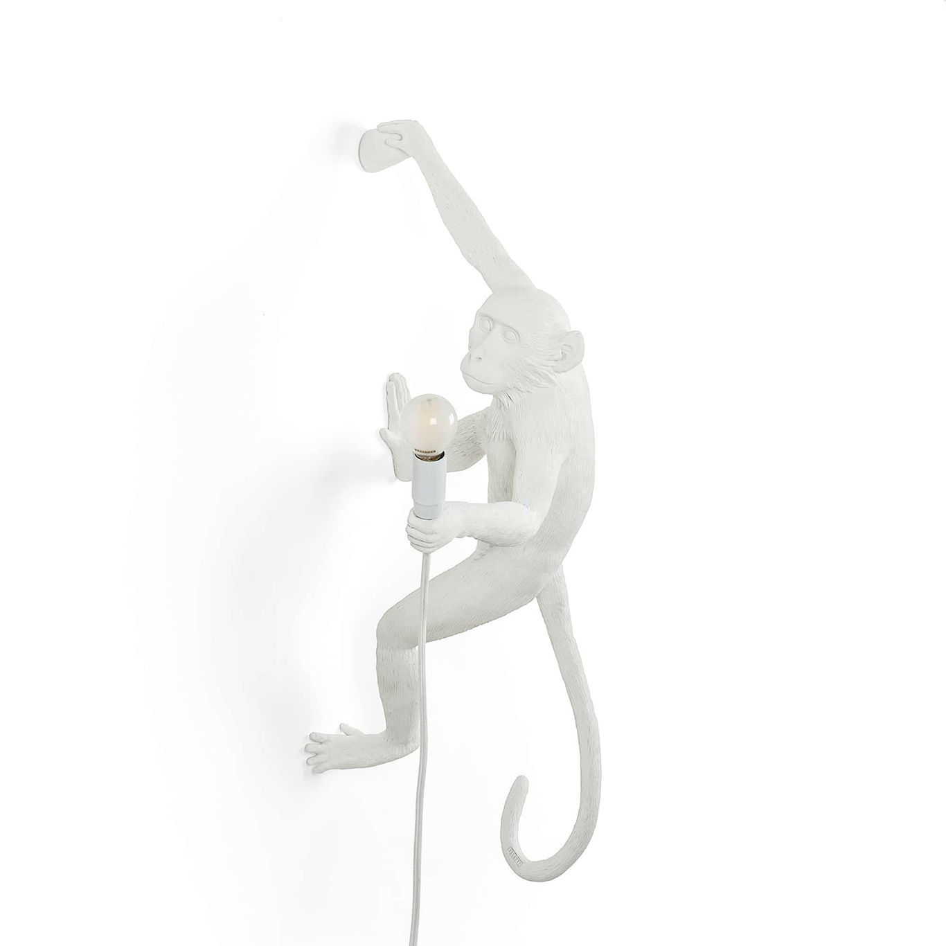 Monkey Lamp Hanging Version Right, White