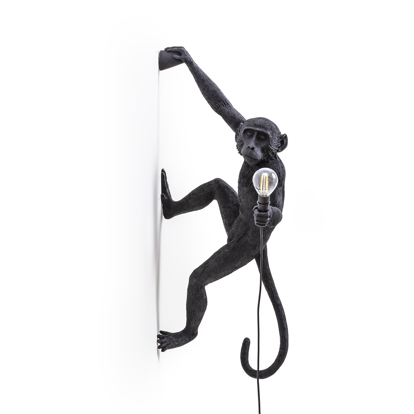 Monkey Lamp Outdoor Hanging Version Right, Black