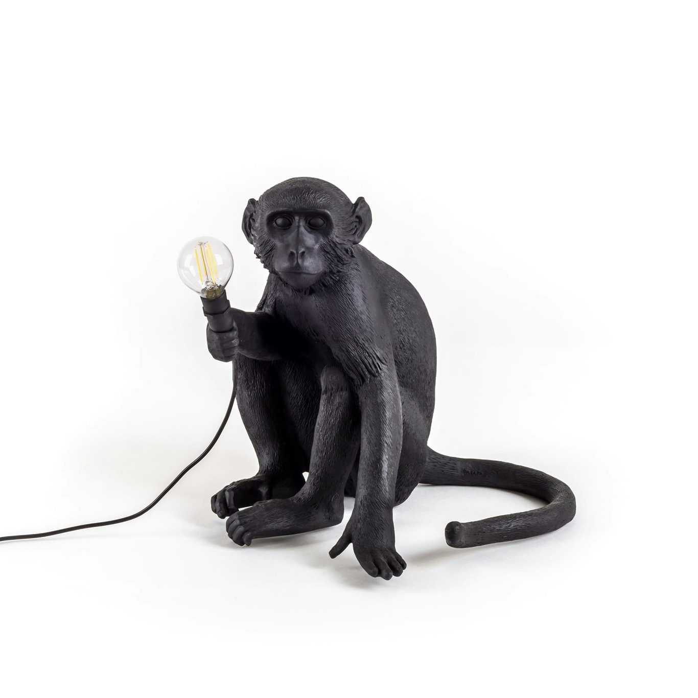 Monkey Lamp Outdoor Sitting, Black