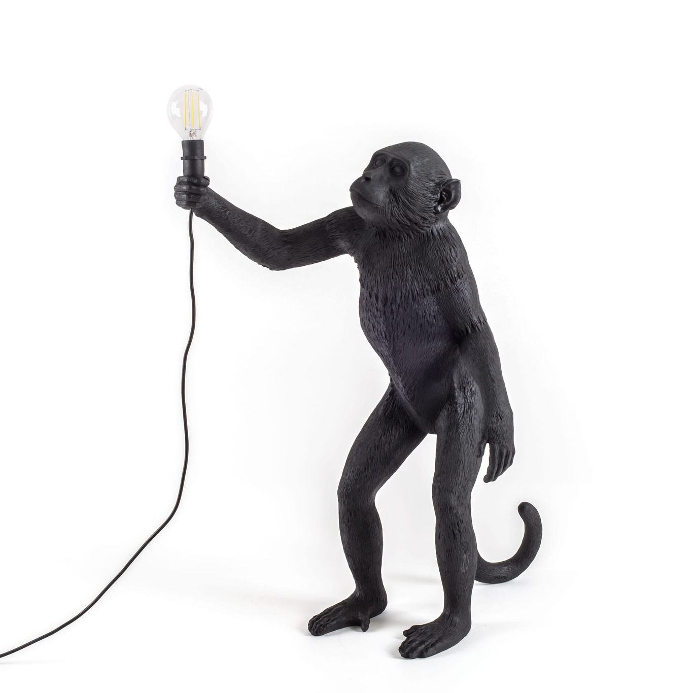 Monkey Lamp Outdoor Standing, Black