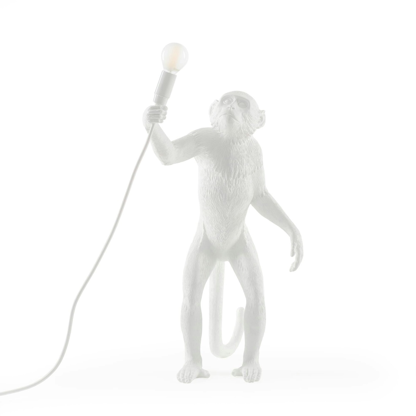 Monkey Lamp Standing, White