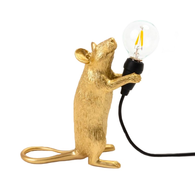 Mouse Lamp Step Table Lamp, Gold