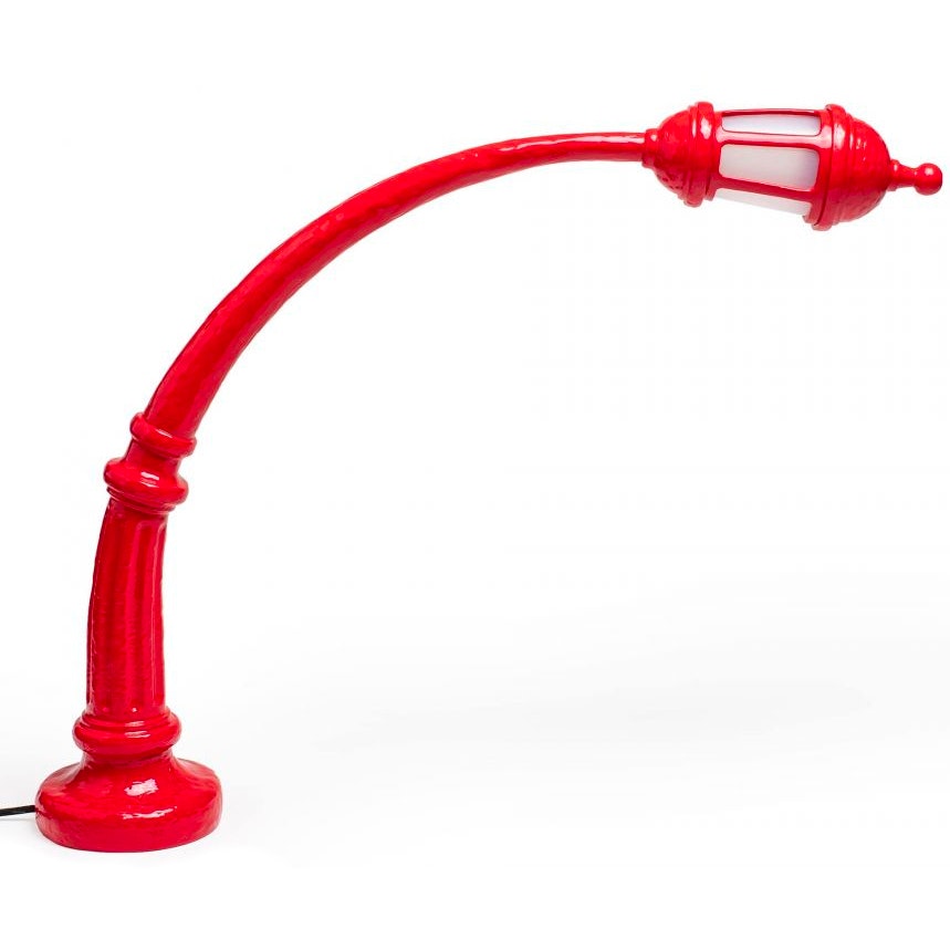 Street Lamp Table Lamp, Red