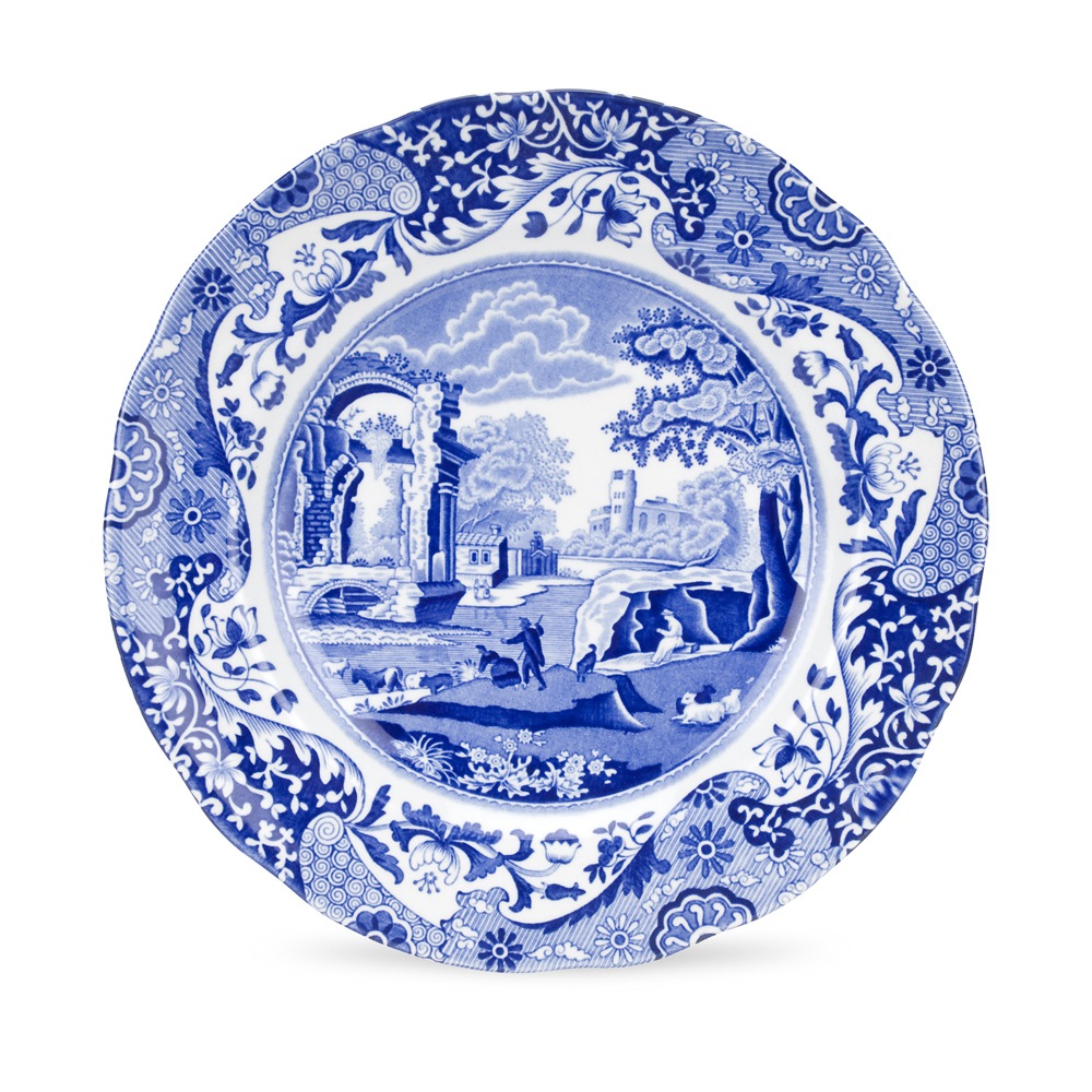 Blue Italian Plate, 23 cm
