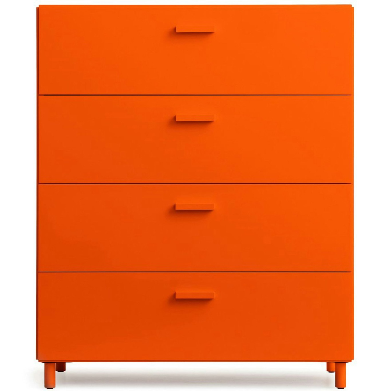 Relief Chest Of Drawers Wide With Legs, Orange