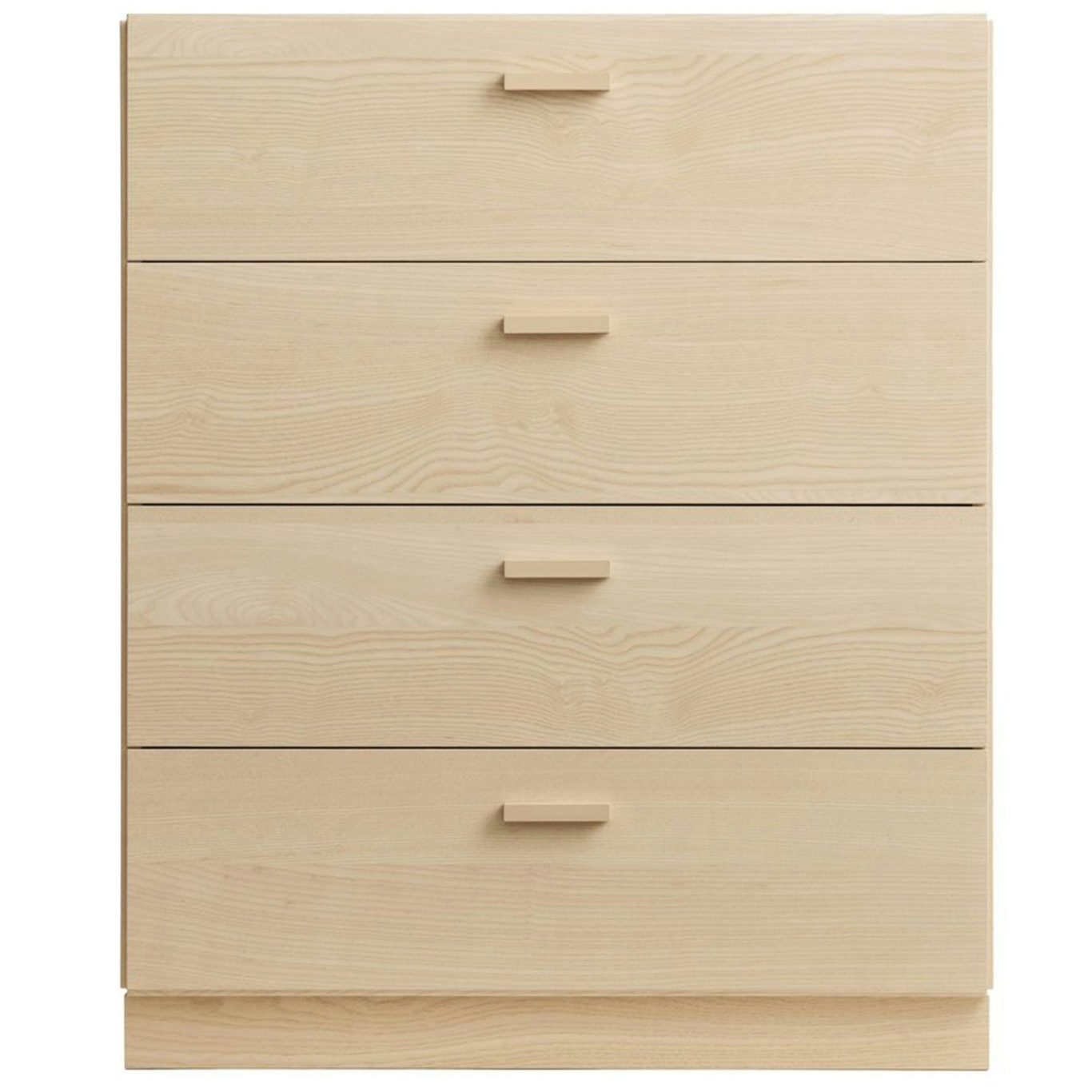Relief Chest Of Drawers Wide With Plinth, Ash