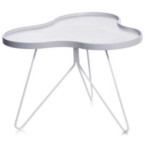 Flower Mono Table 66 cm, White Stained Ash