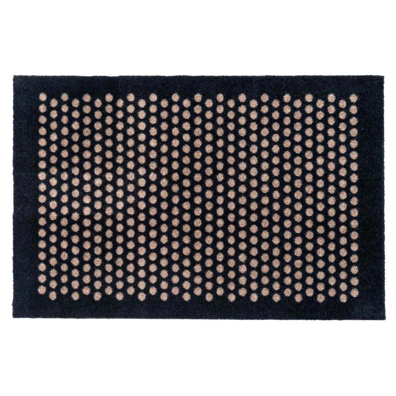 Dot Door Mat, Black / Beige, 90x60 cm