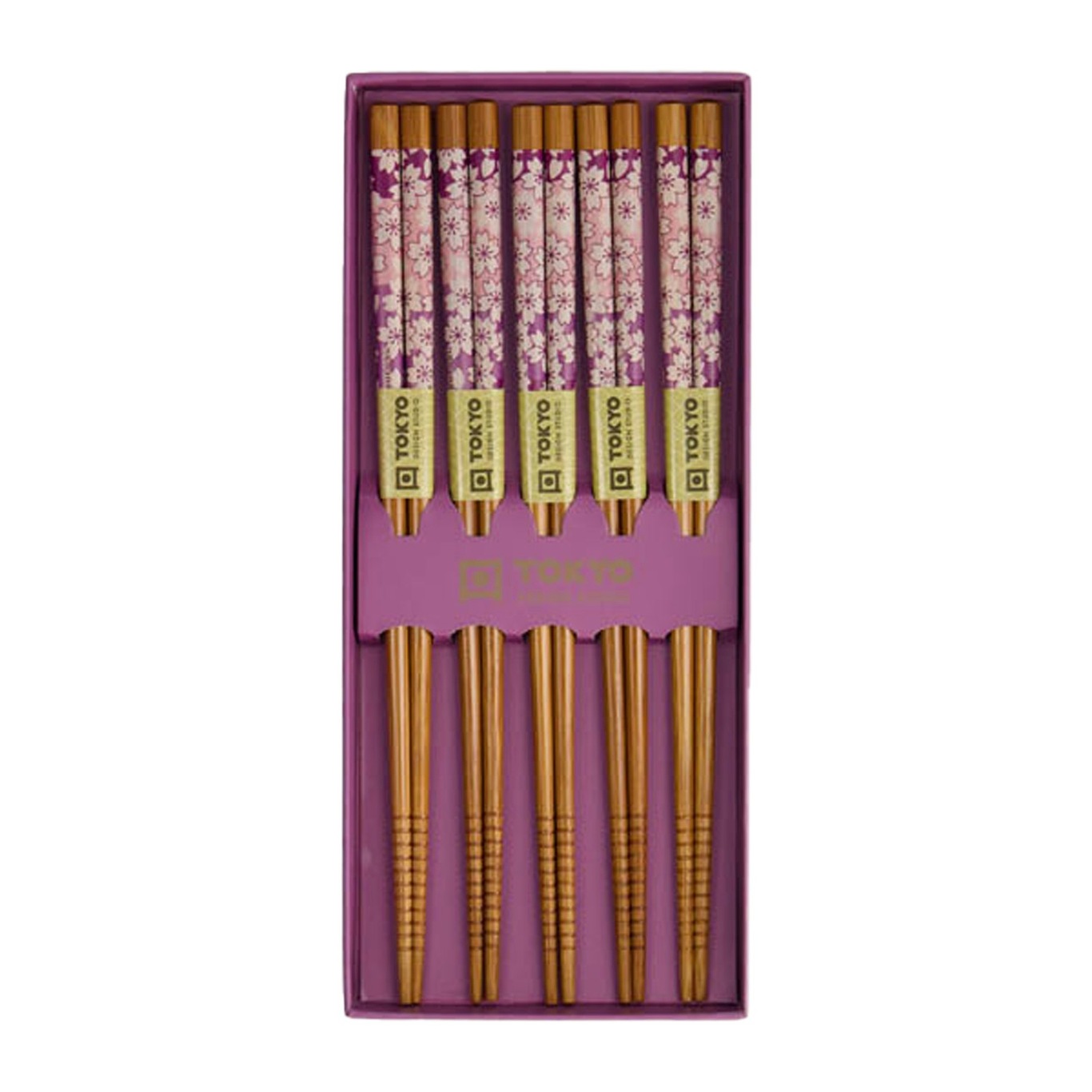 Chopsticks 5-pack, Purple Sakura