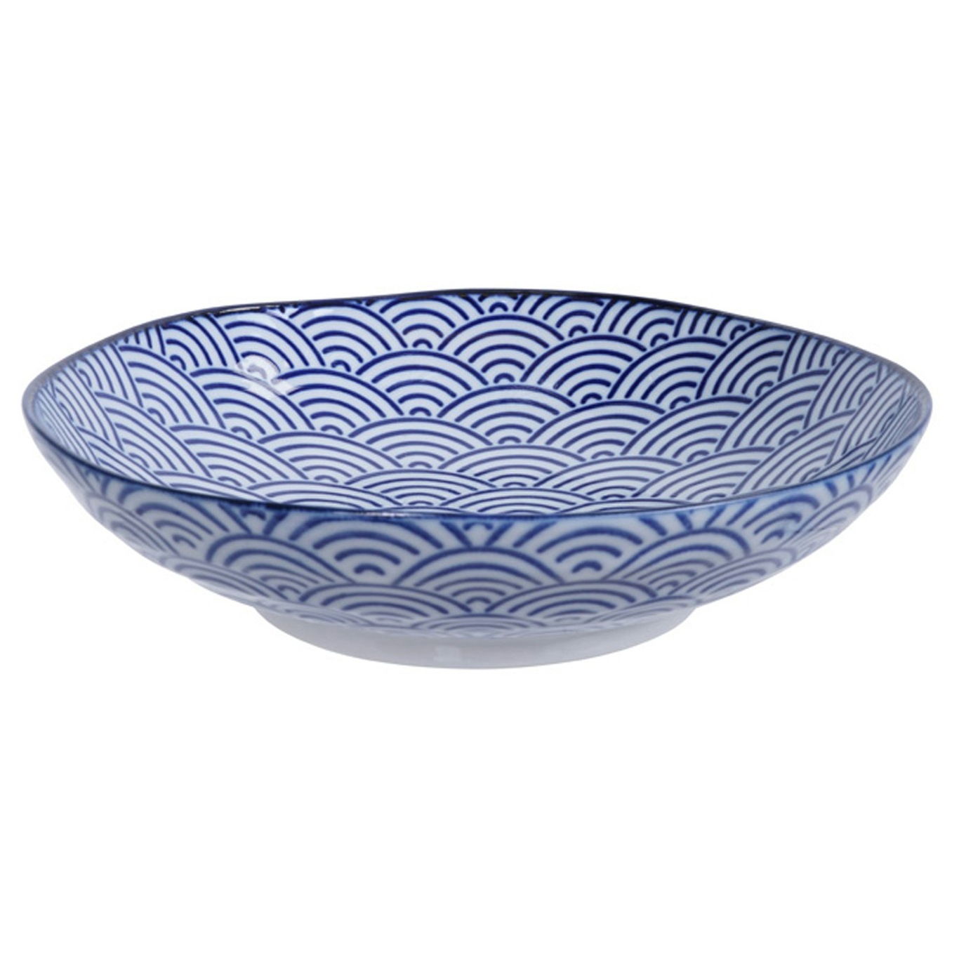 Nippon Blue Pasta Plate 21 cm, Wave