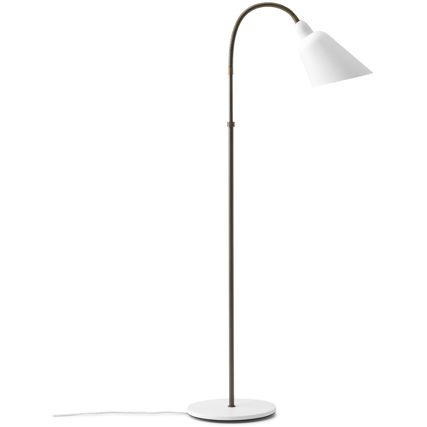 Bellevue AJ7 Anniversary Edition Floor Lamp, White/Bronzed Brass