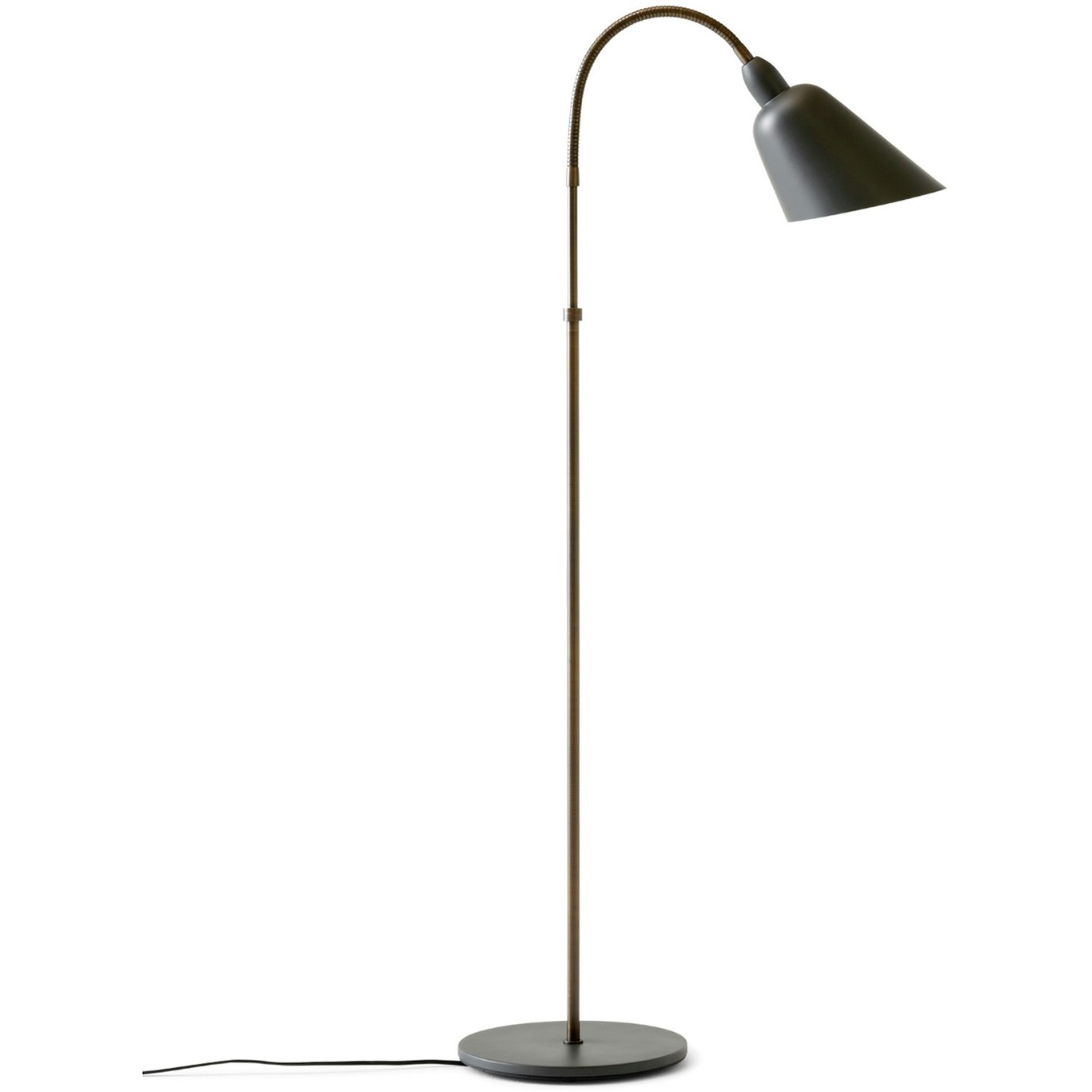 Bellevue AJ7 Anniversary Edition Floor Lamp, Stone Grey/Bronzed Brass