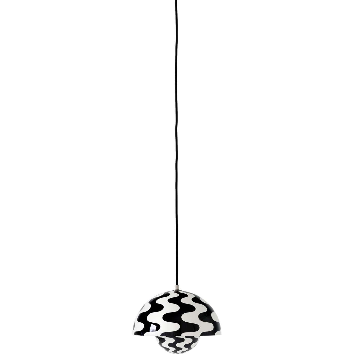 Flowerpot VP1 Pendant, Black / White