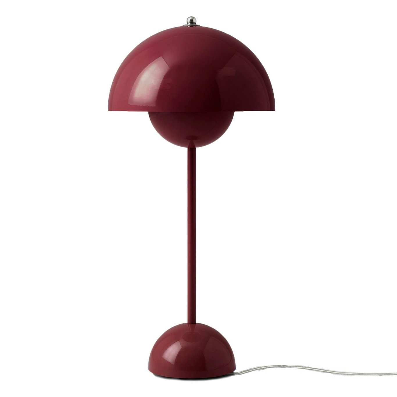 Flowerpot VP3 Table Lamp, Dark Plum