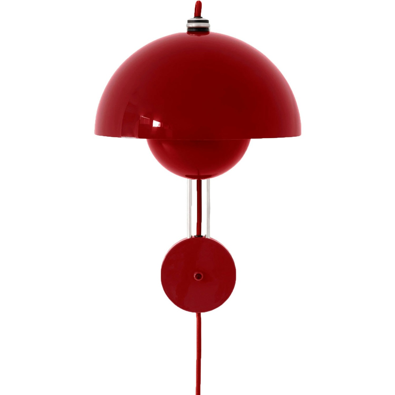 Flowerpot VP8 Wall Lamp, Vermilion Red