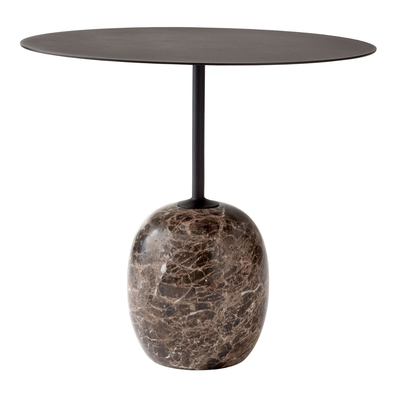 Lato LN9 Table Oval, Warm Black / Emparador Marble