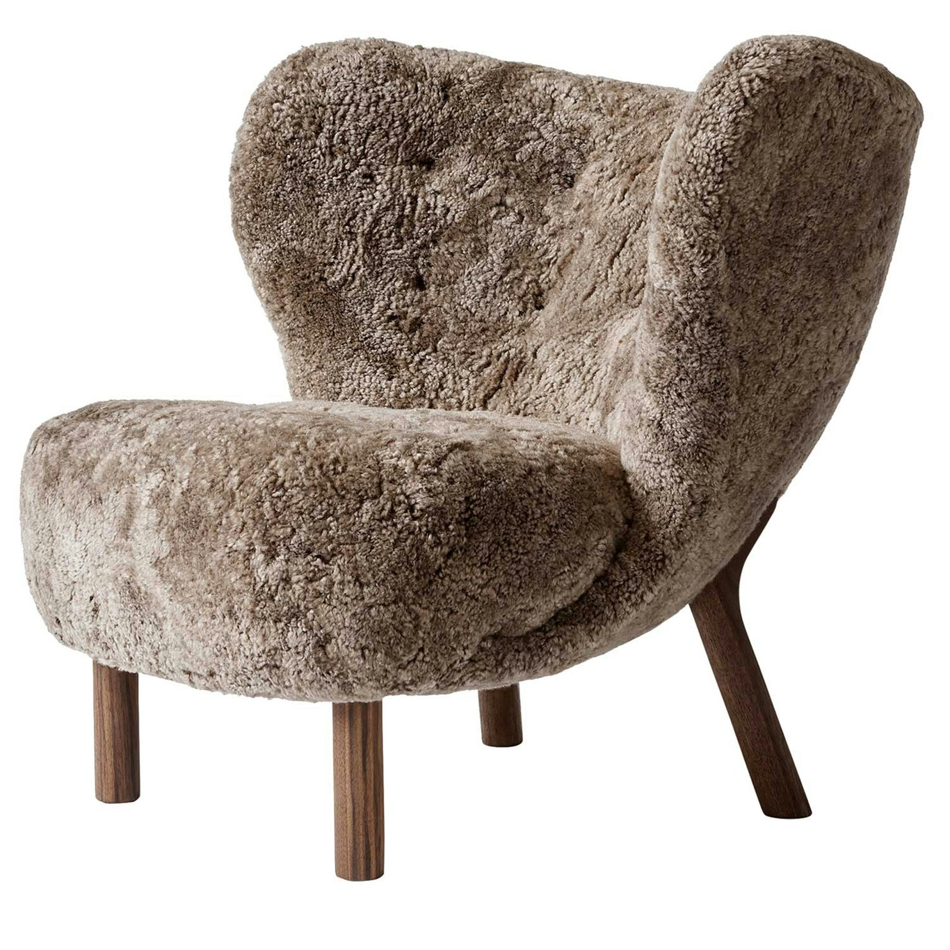 Lilla Petra VB1 Lounge Chair, Sheepskin Sahara / Walnut