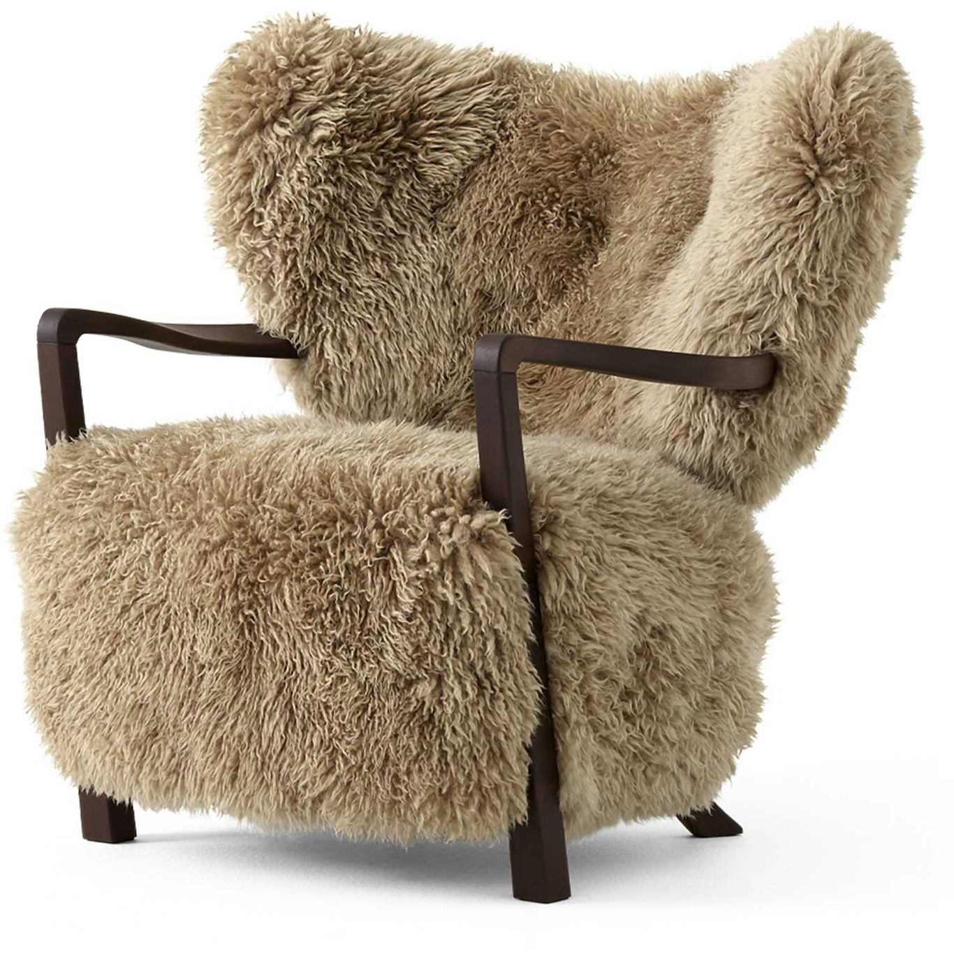 Wulff ATD2 Lounge Chair, Walnut / Sheepskin Honey