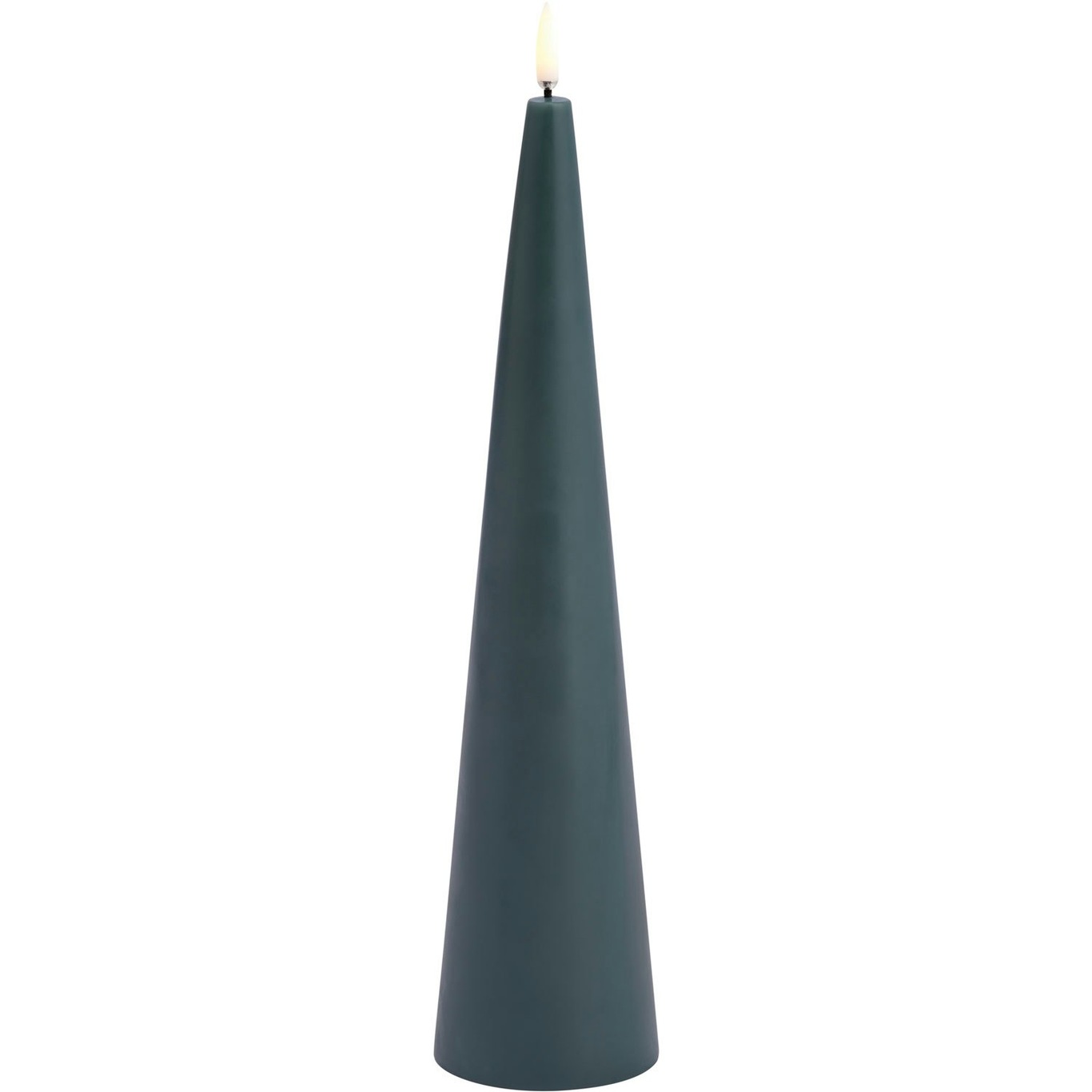 Cone Led Candle Pine Green, 6,8x30 cm