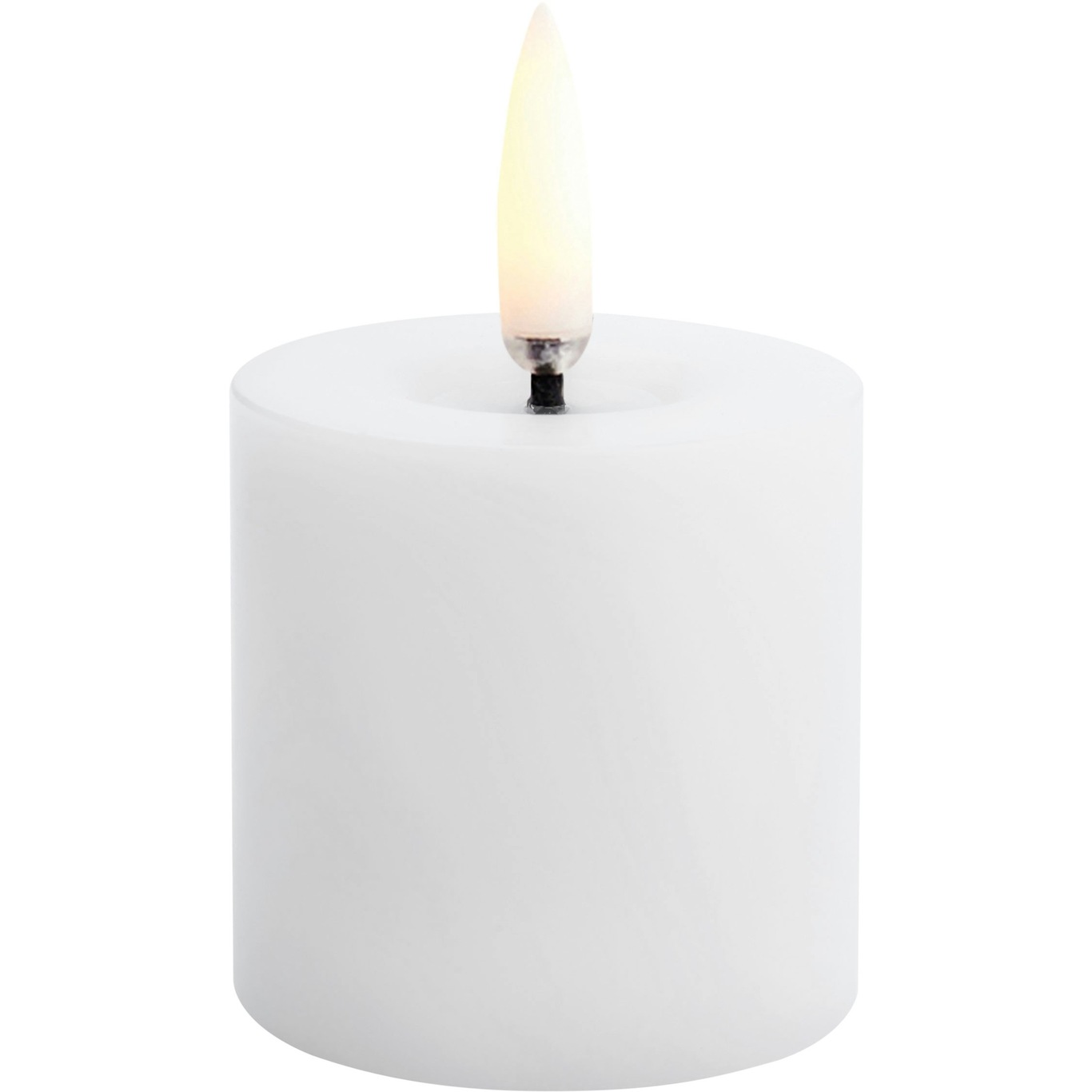 LED Pillar Candle Melted Nordic White, 5x4,5 cm