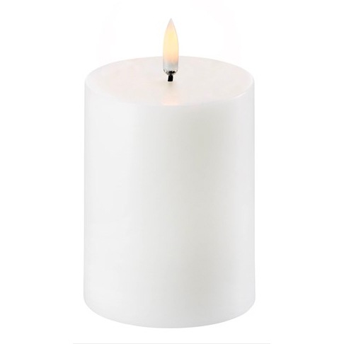 LED Pillar Candle Nordic White, 7,8x10,1 cm