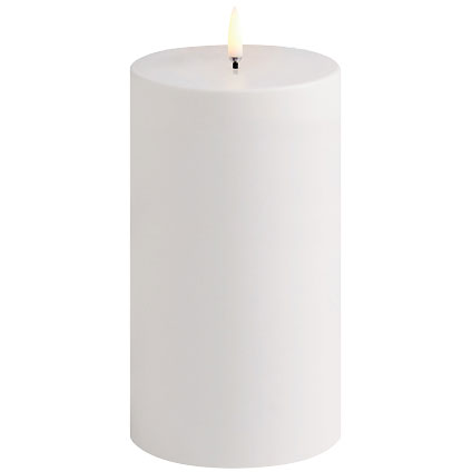 LED Pillar Candle Outdoor White, 10,1 x 17,8 cm