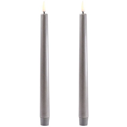 LED Taper Candle 2,3 x 25,5 cm, Grey