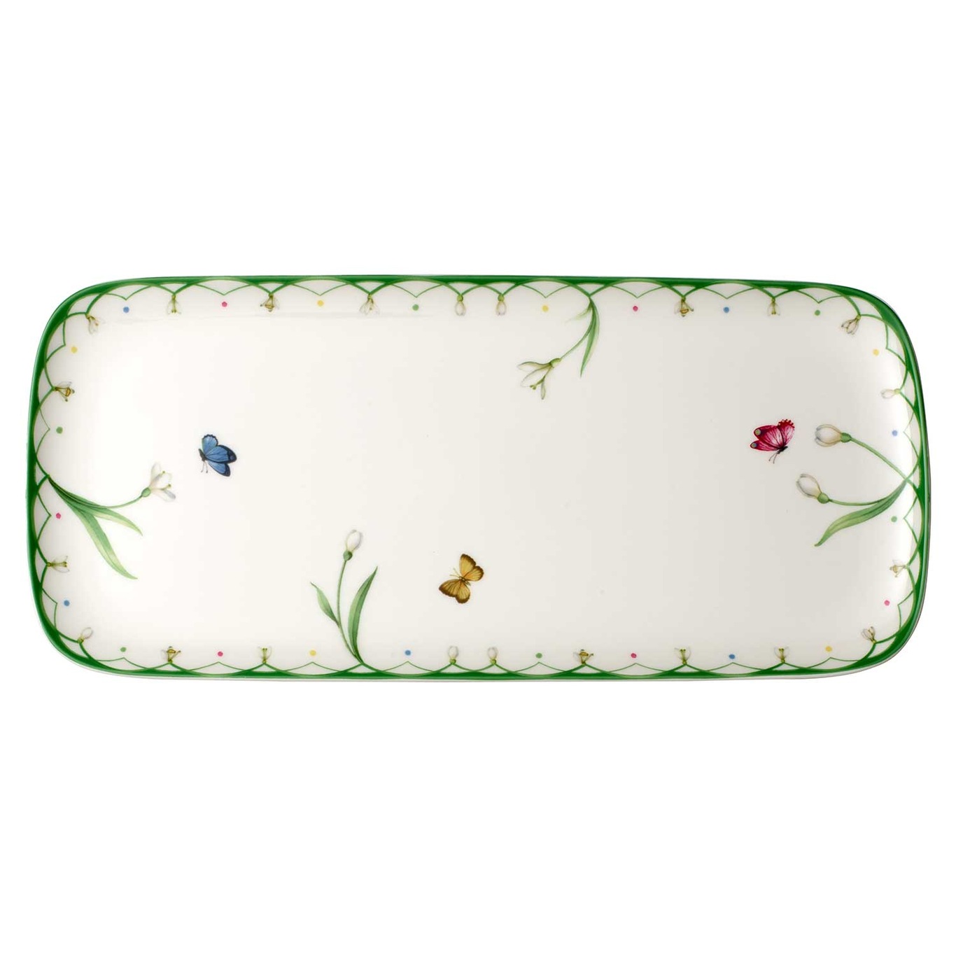 Colourful Spring Cake Plate, 35x16 cm