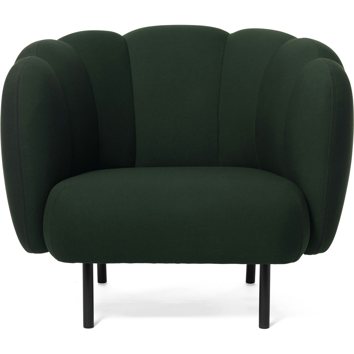 Cape Lounge Chair With Stitches, Forest Green